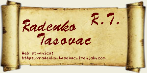 Radenko Tasovac vizit kartica